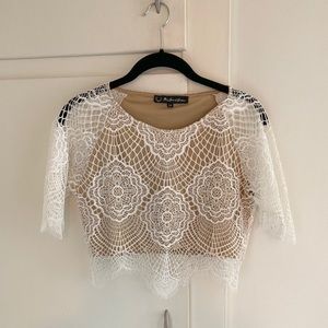 For Love and Lemons Lace Crop Top